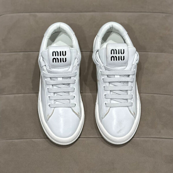 Кеды Miu Miu женский кожа белый 116987-2