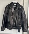 Куртка Saint Laurent женский кожа swift черный,серебристый 141615