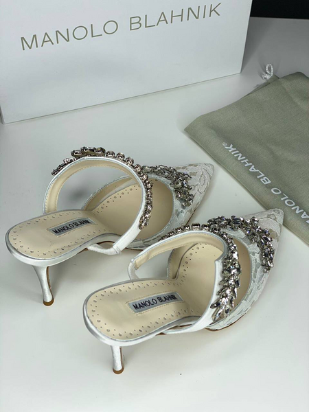 Туфли Manolo Blahnik женский болотный 80837-5