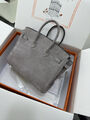 Сумка Hermès Birkin 25 женский замша графитовый 155729-4