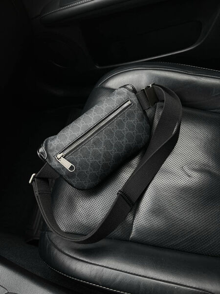 Мужская сумка слинг Gucci мужской кожа черный 147905-4