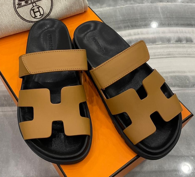 Шлепки Hermès женский кожа 89593