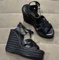 Босоножки Saint Laurent женский кожа черный 122195-1