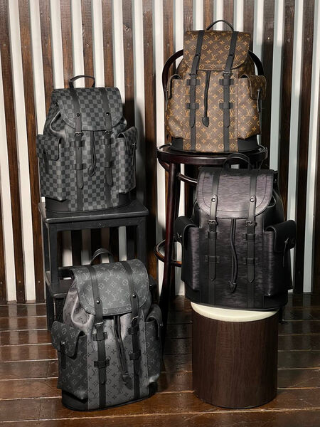 Мужской рюкзак Louis Vuitton мужской канва черный 145920-6
