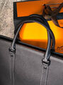 Мужской портфель Hermès мужской кожа черный 132082-7