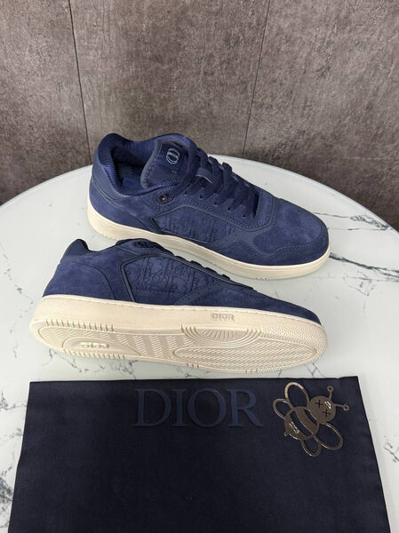 Мужские кроссовки Christian Dior мужской замша синий 190038-3