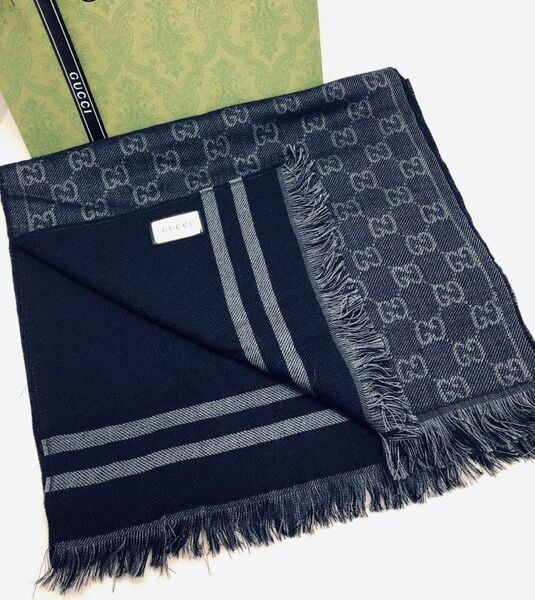 Мужской шарф Gucci мужской синий 54179