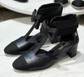 Туфли Chanel женский кожа черный 139650-1