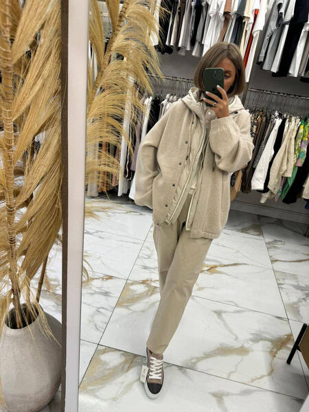 Куртка с жилеткой Brunello Cucinelli женский графитовый 156972-3