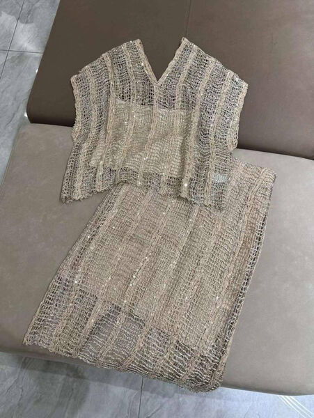 Костюм Brunello Cucinelli женский бежевый 159609-6
