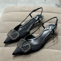 Туфли Valentino женский сатин черный 121285-3