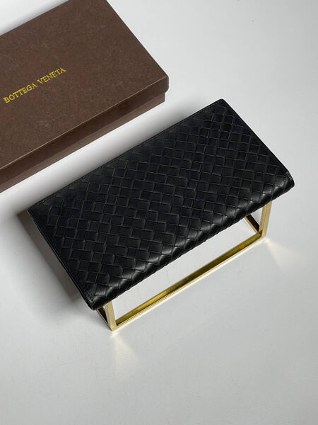 Мужской портмоне органайзер Bottega Veneta мужской кожа черный 153053-3