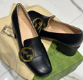 Лоферы Gucci женский кожа черный 96362-1