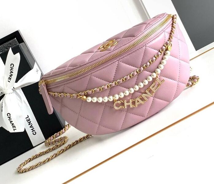 Сумка Chanel женский кожа розовый 195881
