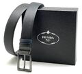 Мужской ремень Prada мужской кожа swift черный,коричневый 53000