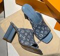 Сабо Louis Vuitton женский джинса синий 111053-1