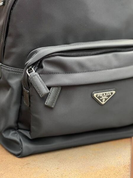 Мужской рюкзак Prada мужской нейлон черный 53373-3