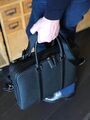 Мужской порфель Prada мужской кожа черный 42864-5