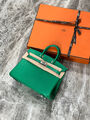 Сумка Hermès Birkin 25 женский кожа болотный 116488-3