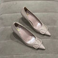 Туфли Valentino женский кожа бежевый 121261-2