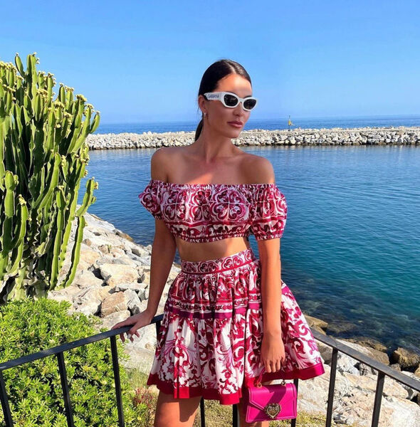 Юбка Dolce & Gabbana женский бордовый 119015-2