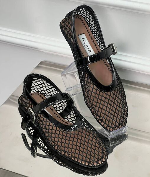 Балетки Alaïa женский черный 138211