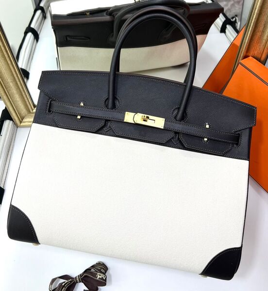 Сумка Hermès Birkin 35 женский кожа черный 141281