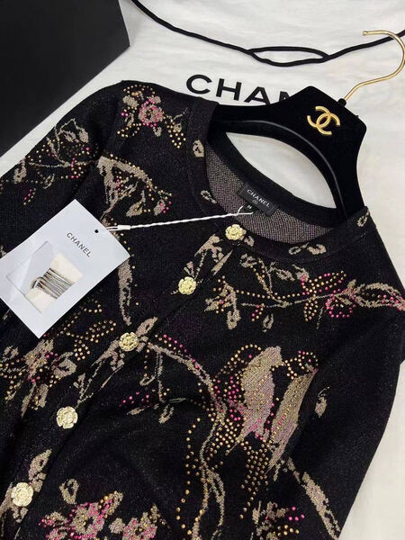 Кардиган Chanel женский трикотаж черный 196509-2