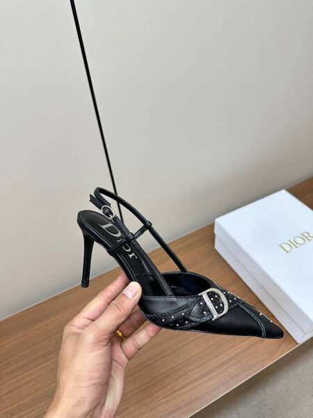 Туфли Christian Dior женский кожа черный 138176-7