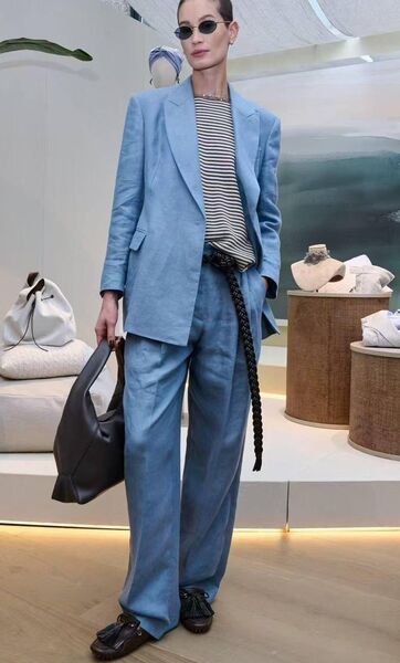 Костюм Brunello Cucinelli женский бирюзовый 177305