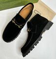 Ботинки Gucci женский замша черный,серебристый 136767