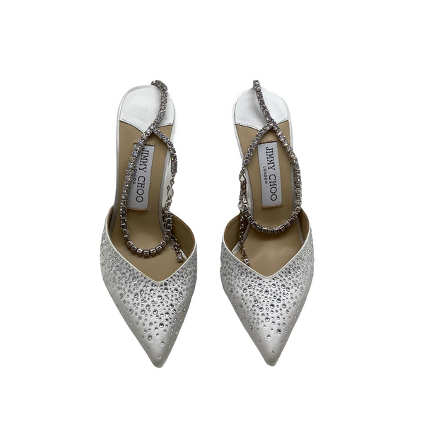 Босоножки Jimmy Choo женский кожа белый 12398-2