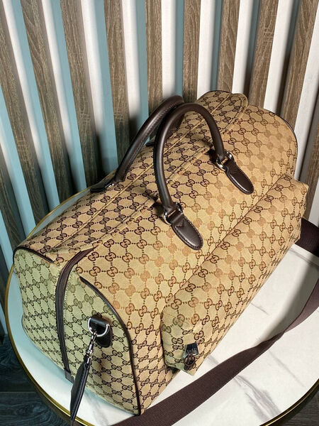 Дорожная сумка Gucci мужской кожа бежевый 167107-2