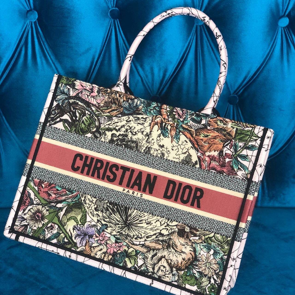 Сумка Christian Dior Book 36 женский текстиль бордовый 74173
