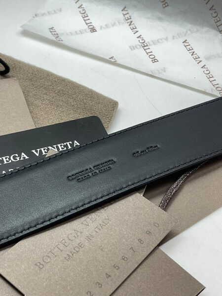 Мужской ремень Bottega Veneta мужской кожа черный 108663-5