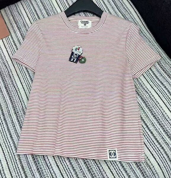 Футболка Chanel женский розовый 184827