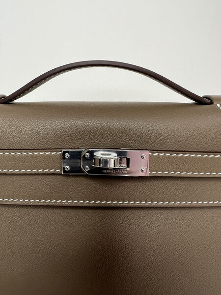 Сумка Hermèskelly 20 Pochette женский кожа 138063-4