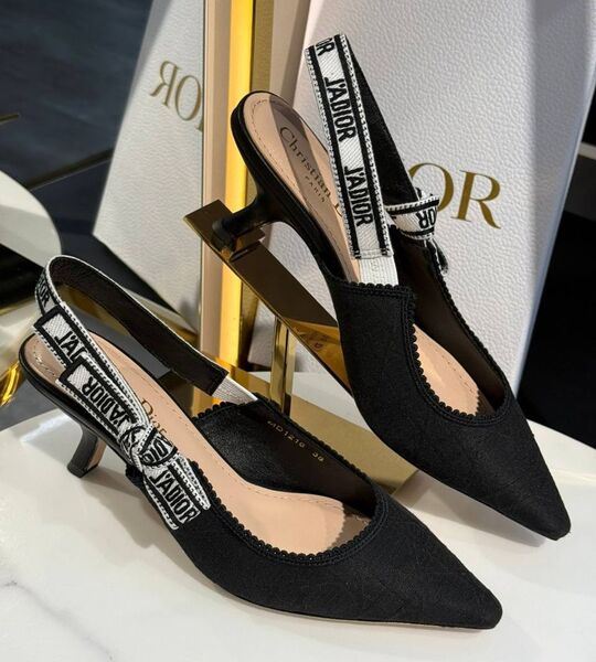Туфли Christian Dior женский текстиль черный 190999