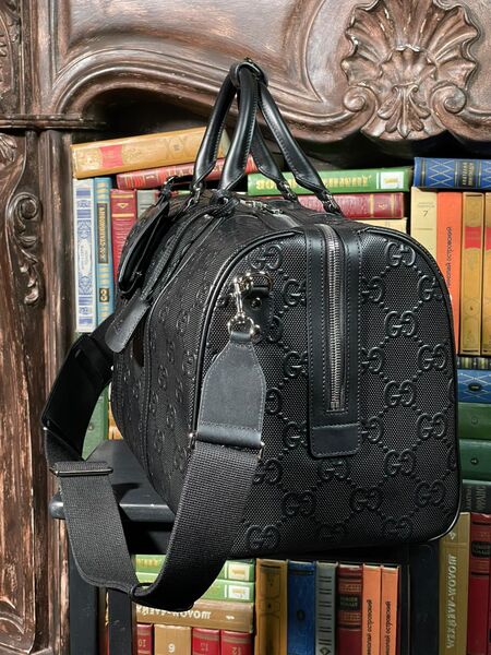 Дорожная сумка Gucci мужской кожа черный 19159-7