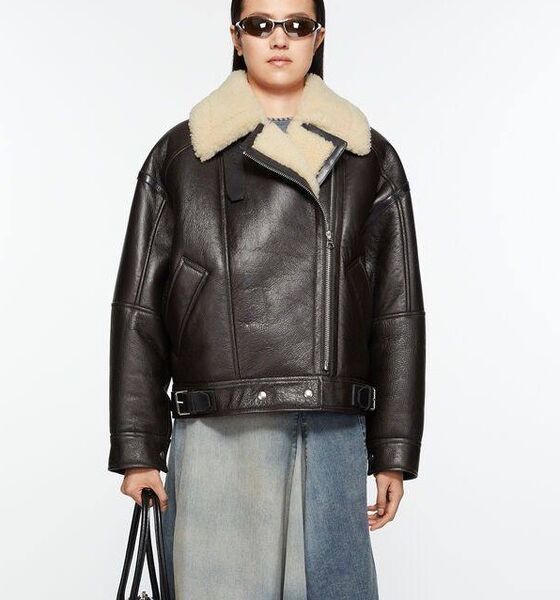 Дубленка Acne Studios женский черный 128678