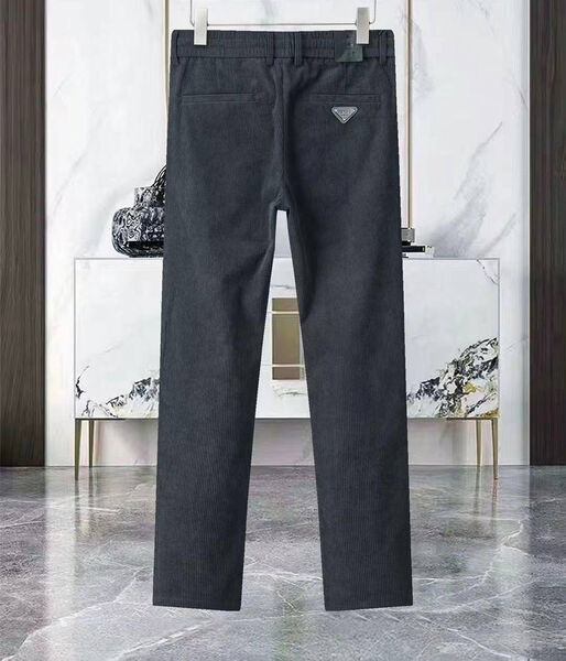 Мужские брюки Prada мужской вельвет графитовый 162609-3