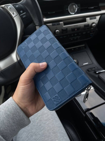 Мужской картхолдер Louis Vuitton мужской кожа синий 108697-2