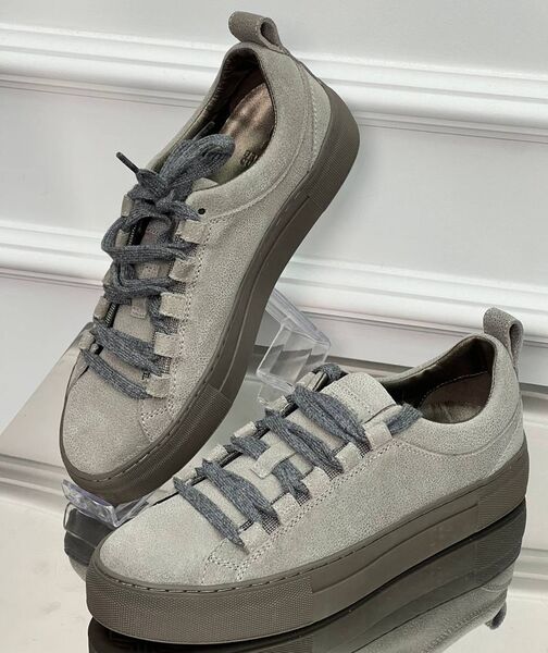 Кеды Brunello Cucinelli женский кожа графитовый 162561