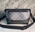 Мужская сумка мессенджер Louis Vuitton мужской кожа черный 200799-1
