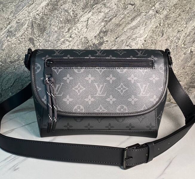 Мужская сумка мессенджер Louis Vuitton мужской кожа черный 200799