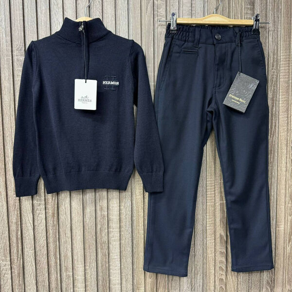 Детский свитер Hermès синий 197614-3