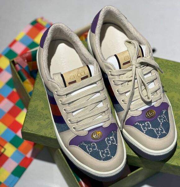 Кеды Gucci женский кожа графитовый 109696