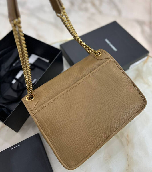 Сумка Saint Laurent женский кожа бежевый 170611-3