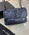 Сумка Saint Laurent Niki Medium женский кожа синий 160385-2