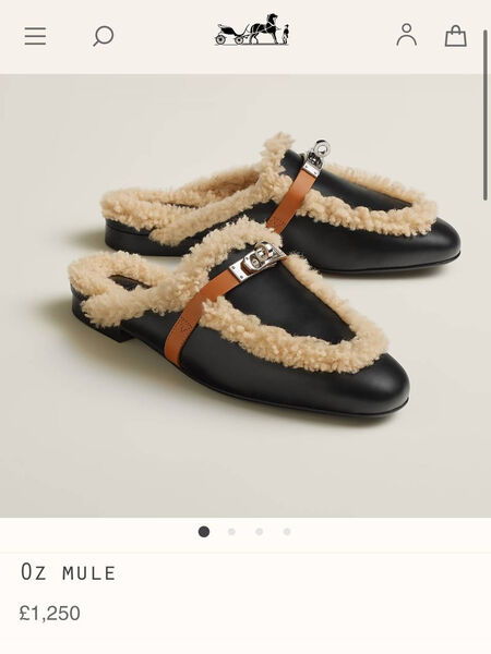 Мюли Hermès женский замша черный 128304-6